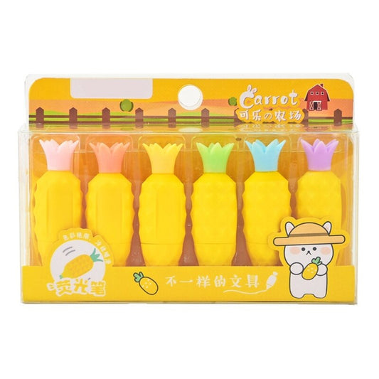 Lapiz Destacador Zanahoria 6 Colores GB21027