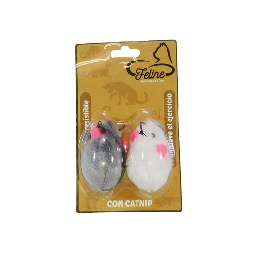 Juguete Feline Raton Lanudo 2u