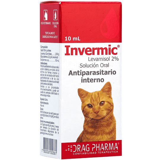 Invermic Gotas, Gatos 10 ml
