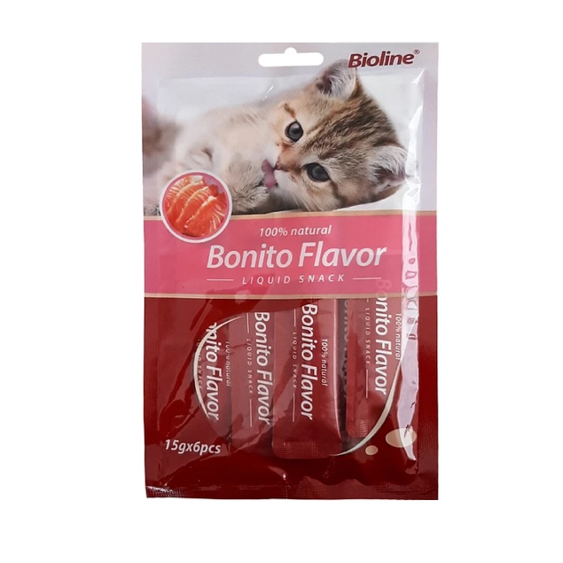 Bioline Snack Cremoso Bonito 15g/6pcs