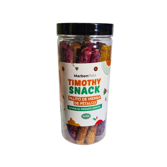 Timothy Snack Palito de hierba de petálos pack 18un