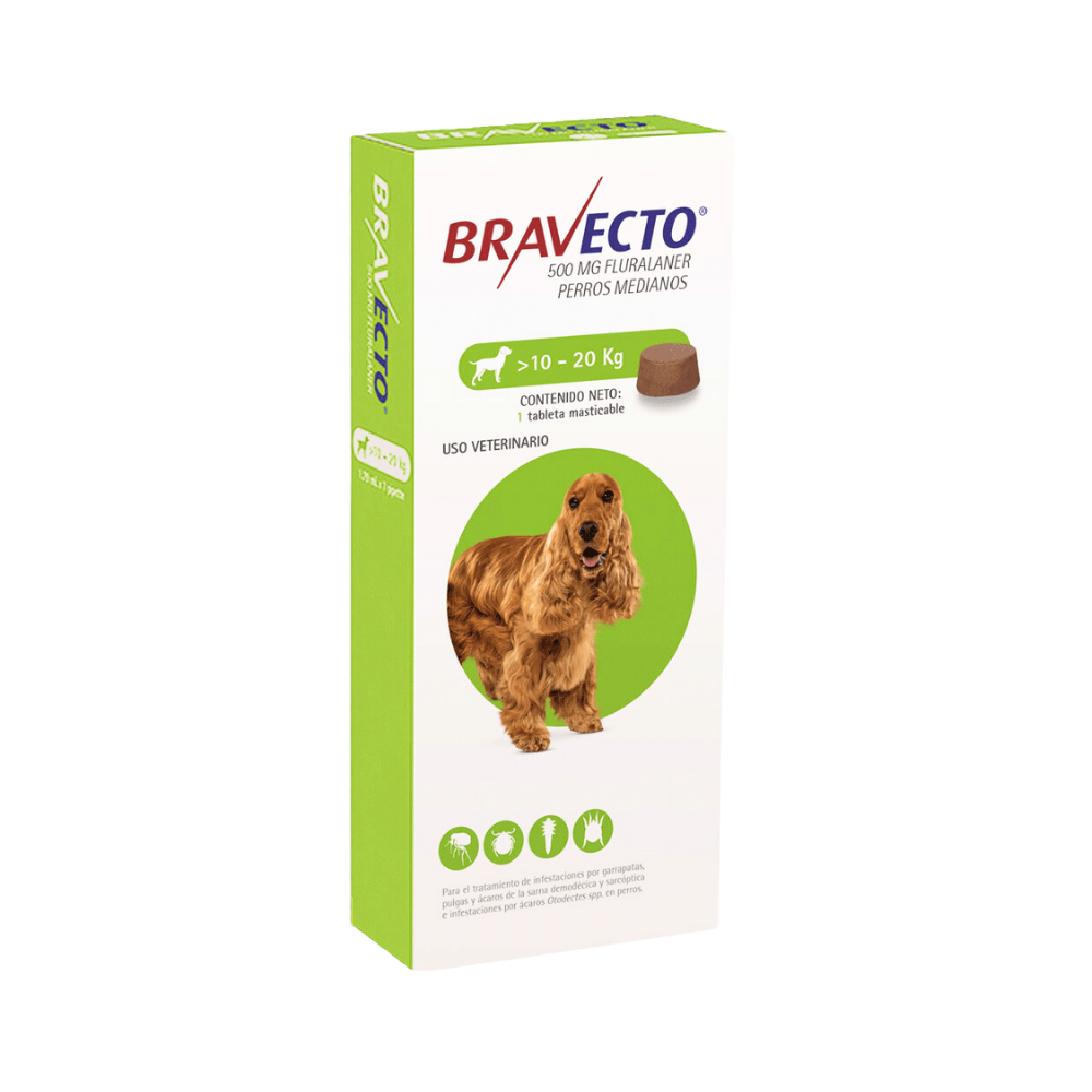 Bravecto Perros 500mg 10-20kg