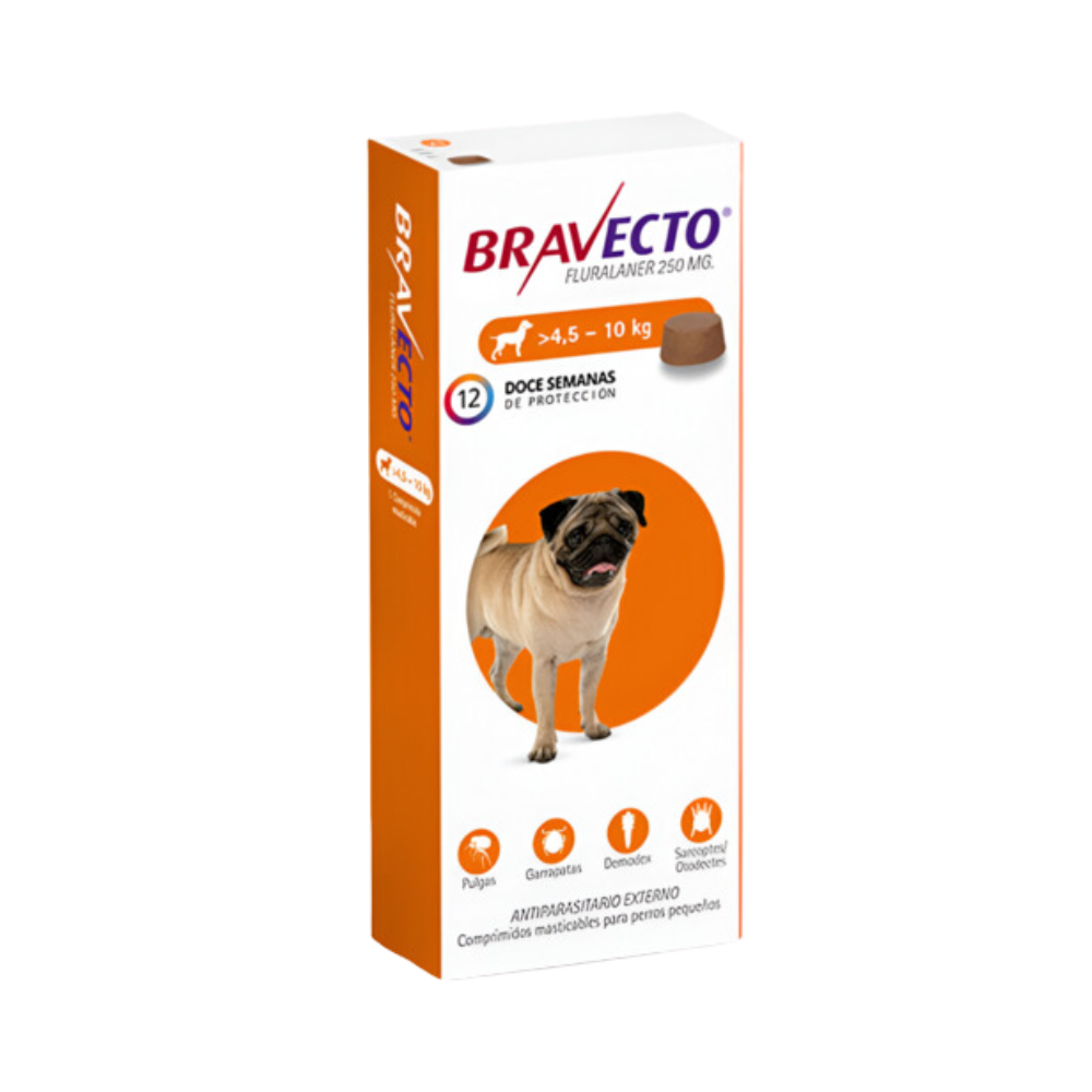 Bravecto Perros 250mg 4,5-10kg