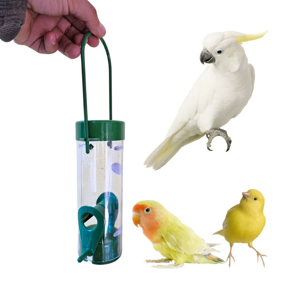 Comedero Colgante Plastico Para Aves Pequeñas