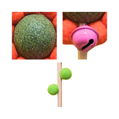 Juguete Para Gatos Varilla Flor Con Bola de Catnip