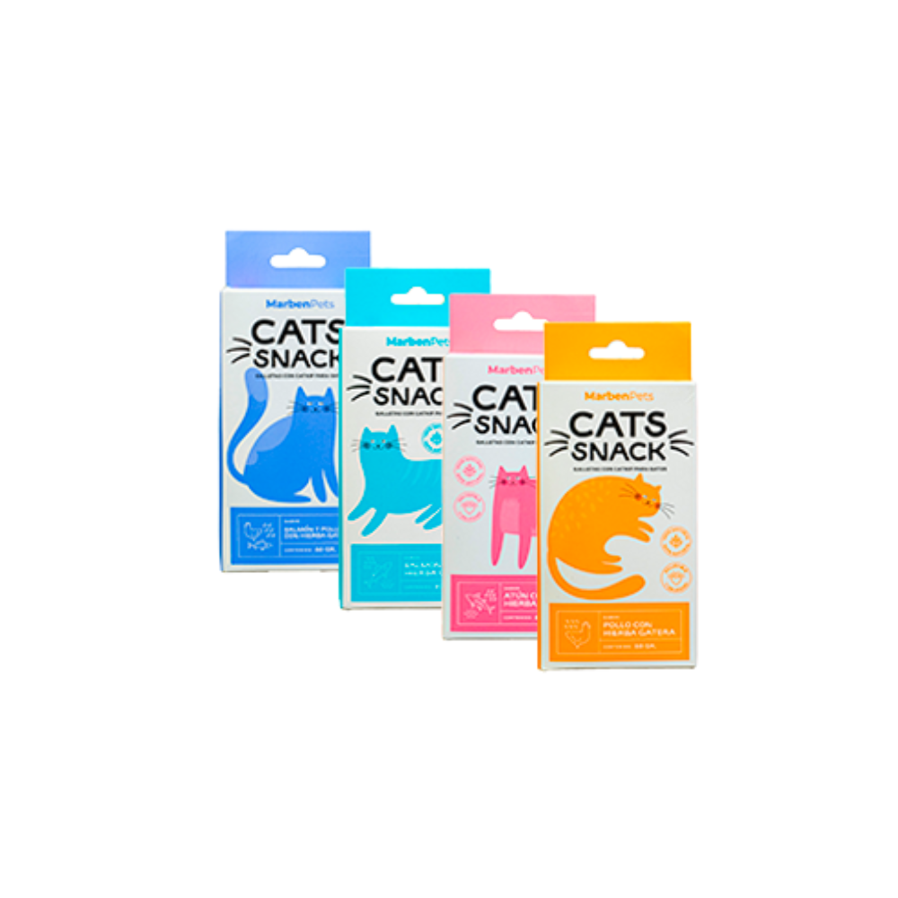 Cats Snack Galletas con Hierba Gatera Salmón y Pollo con Hierba Gatera 80g