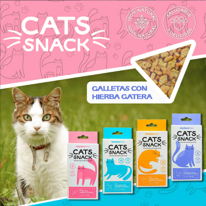 Cats Snack Galletas con Hierba Gatera Salmón con Hierba Gatera 80g