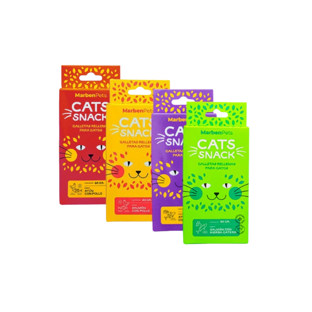 Cats Snack Galletas Rellenas Atún y Queso 80g