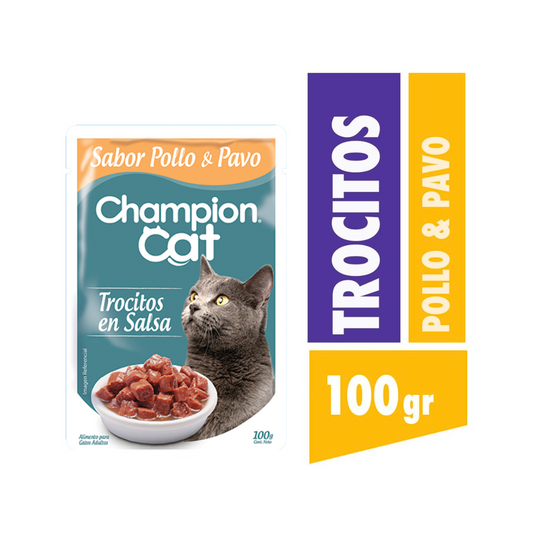 Champion Cat Pouch Sabor Pollo y Pavo 100g