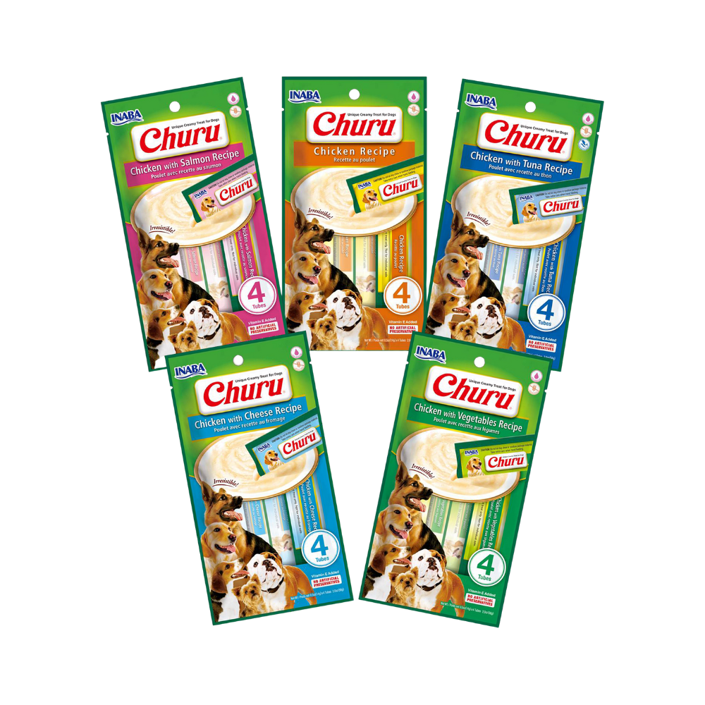 Dog Churu de pollo con atún 56g/14g x4 Tubos