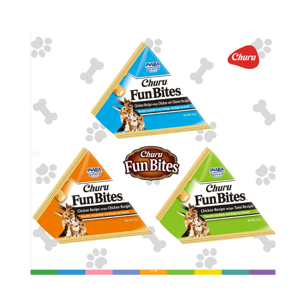 Dog Churu Fun Bites de pollo 132g/22g x6 Sachets