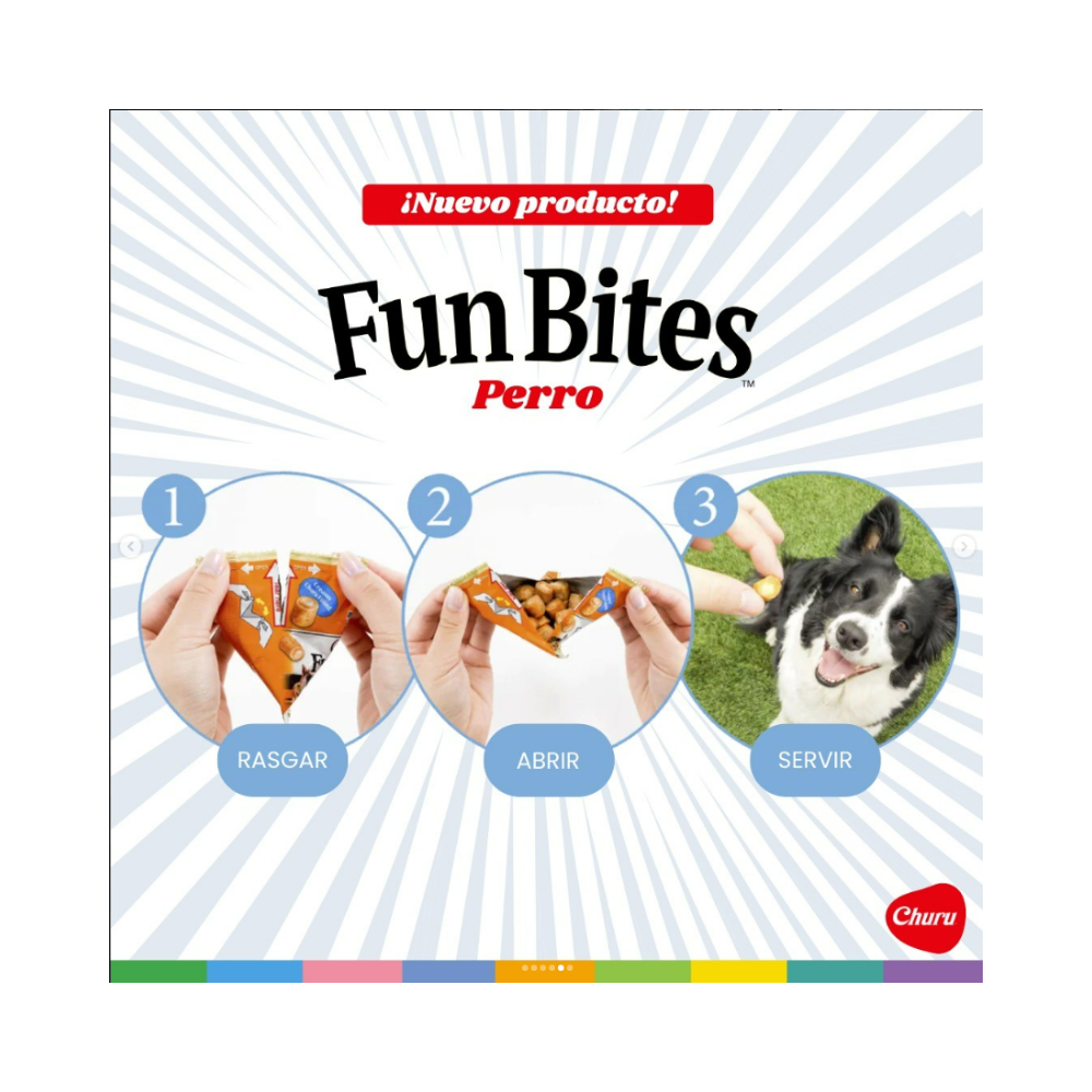 Dog Churu Fun Bites de pollo 132g/22g x6 Sachets