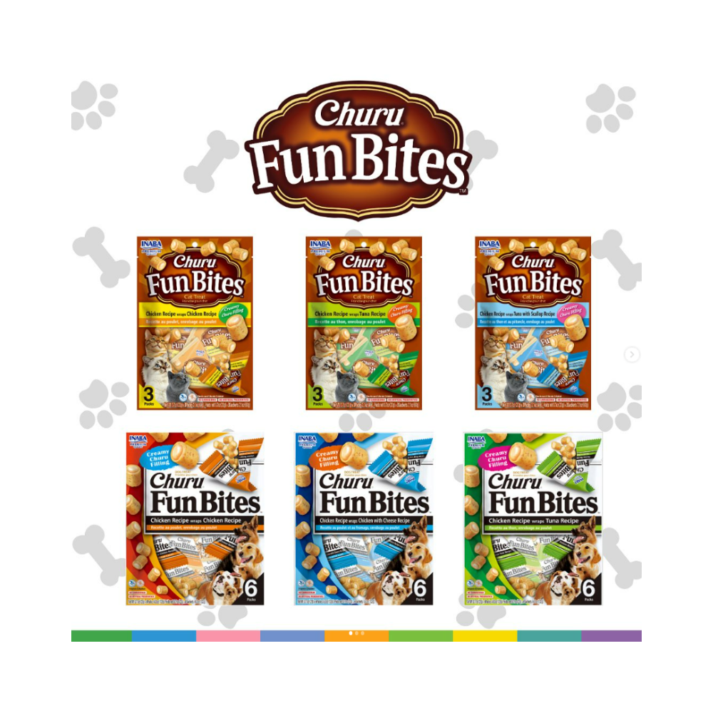 Dog Churu Fun Bites de pollo 132g/22g x6 Sachets