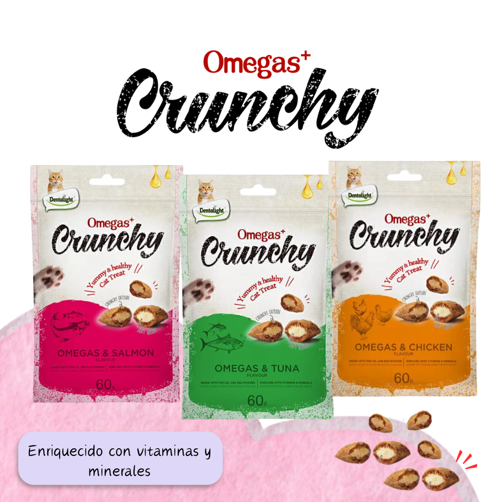 Cats Treat Galleta Rellena Omegas y Pollo Crunchy 60g