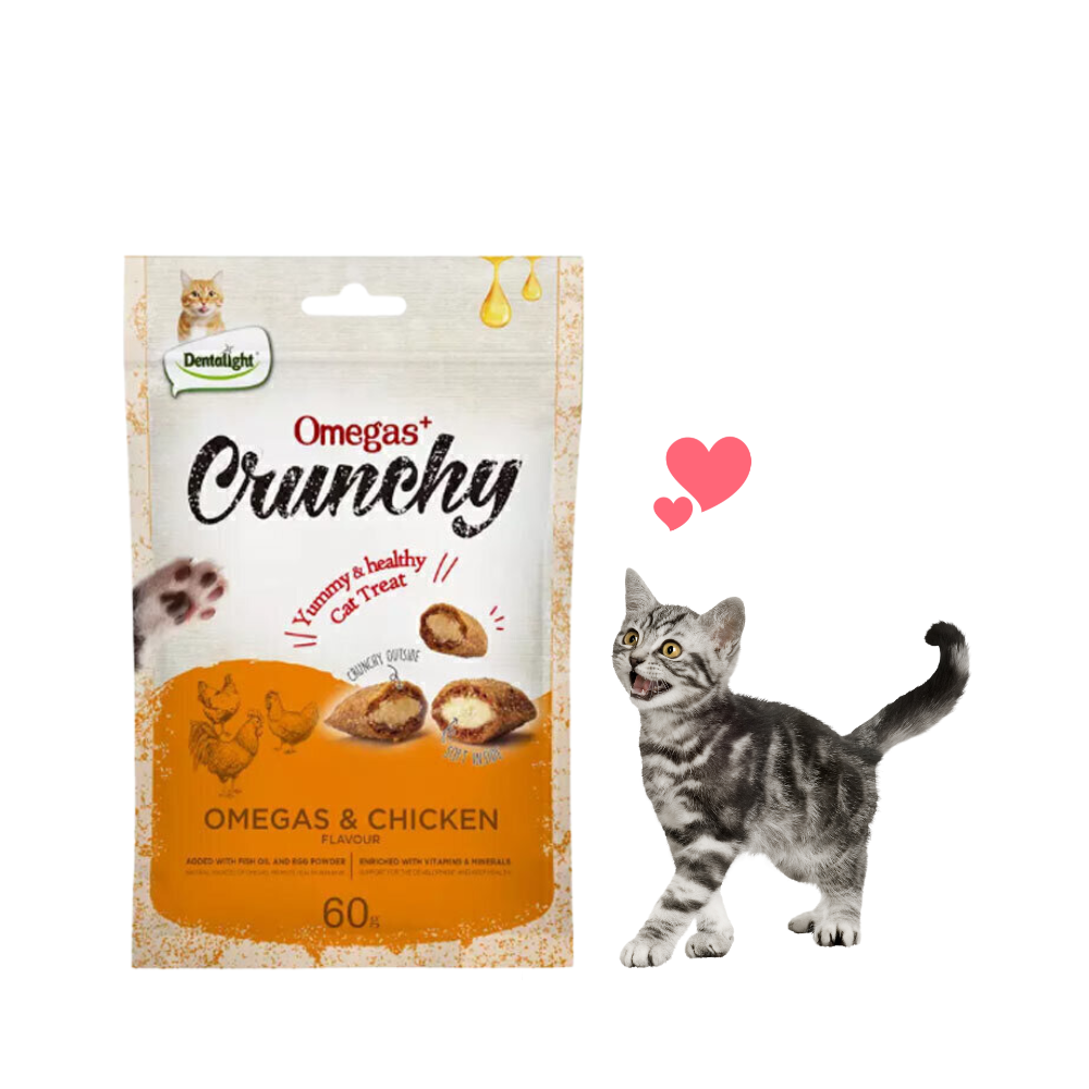 Cats Treat Galleta Rellena Omegas y Pollo Crunchy 60g