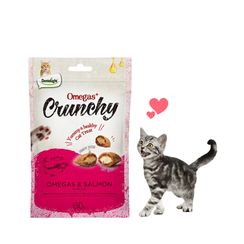 Cats Treat Galleta Rellena Omegas y Salmon Crunchy 60g