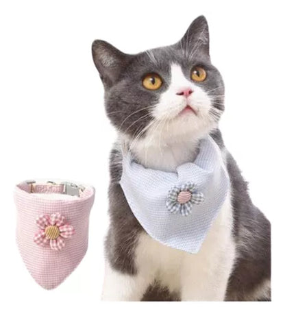 Collar para Gatos Bandana con Flor M