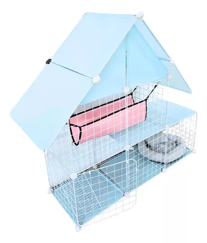 Jaula Armable CyC Para Gatos Con Accesorios