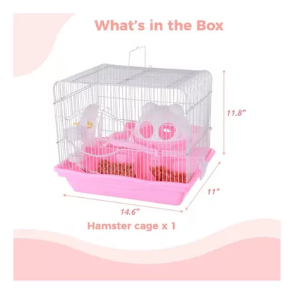 Jaula Hamster 2 Pisos (30.5x26.5x28cm)