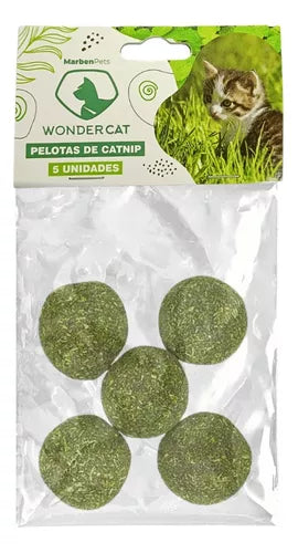 Juguete Para Gatos Set De 5 Pelotas de Catnip 3cm
