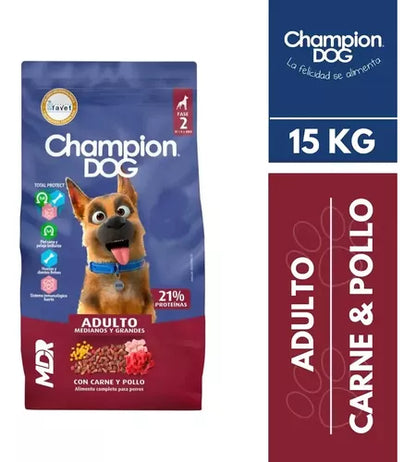 Champion Dog Adulto Carne y Pollo 15kg
