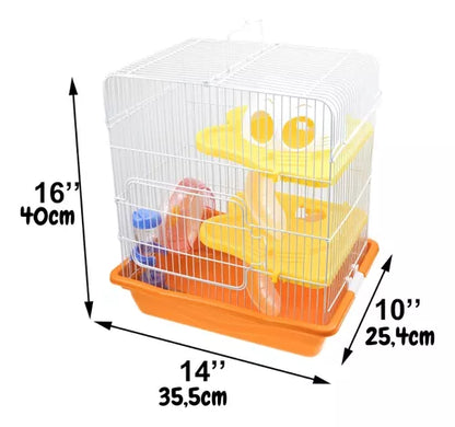 Jaula Hamster 3 Pisos (35.5x27x40cm)