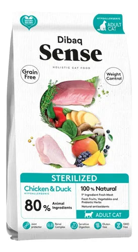 Alimento Sense Sterilized Pollo y Pato Gato Adulto 6kg