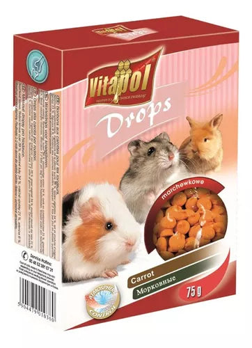 Vitapol Drops Carrot For Rodents & Rabbit 75g