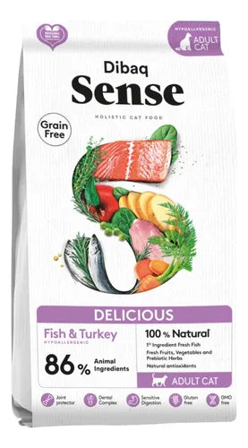 Alimento Sense Delicious Pescado y Pavo Gato Adulto 1.5kg