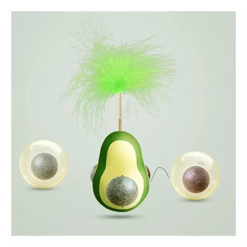 Juguete para Gatos Palta Con Plumas y 3 Bolas de Catnip