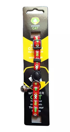 Collar Para Gatos Wonder Cat Anti-Ahorque Navidad