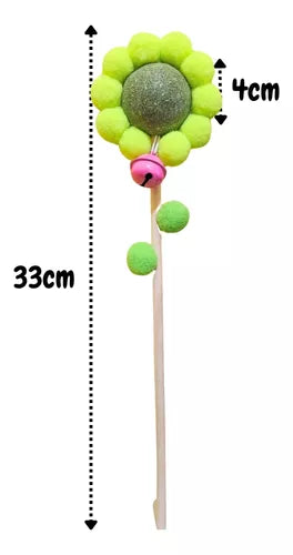 Juguete Para Gatos Flor Con Bola de Catnip