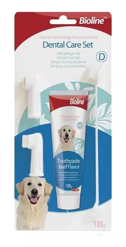Bioline Set de Higiene Dental Sabor Carne 100gr