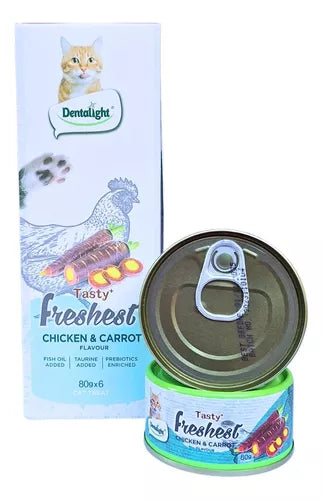 Lata Tasty Freshest Pollo y Zanahoria 80g Caja