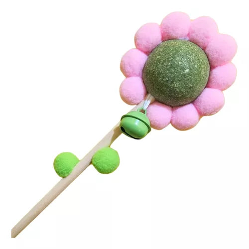Juguete Para Gatos Flor Con Bola de Catnip