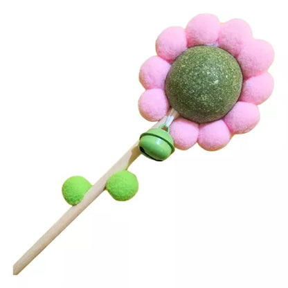 Juguete Para Gatos Flor Con Bola de Catnip