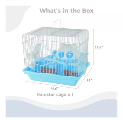 Jaula Hamster 2 Pisos (30.5x26.5x28cm)
