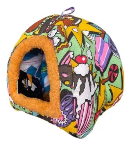 Casa estilo yurt para pequeñas mascotas