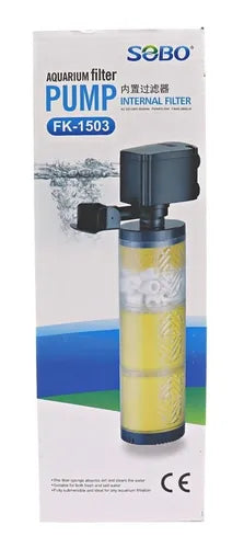 Filtro interno 1200L/H con doble cartucho (ceramica y esponja)