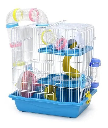 Jaula Hamster 3 Pisos con Tubos