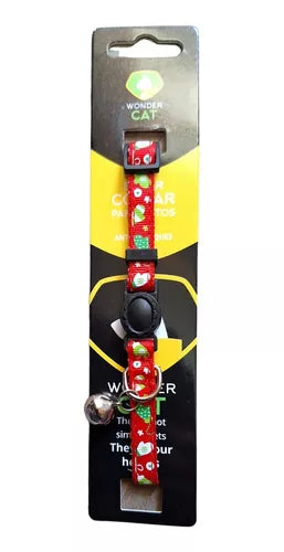 Collar Para Gatos Wonder Cat Anti-Ahorque Navidad