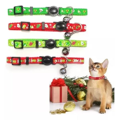Collar Para Gatos Wonder Cat Anti-Ahorque Navidad
