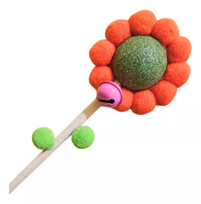 Juguete Para Gatos Flor Con Bola de Catnip