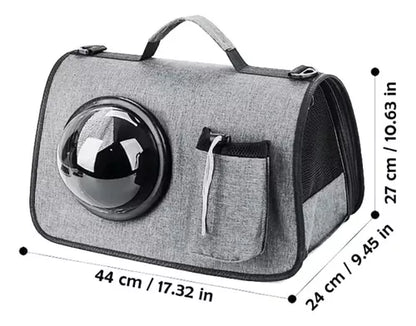 Bolso Para Gatos Con Cupula 44x27x24cm