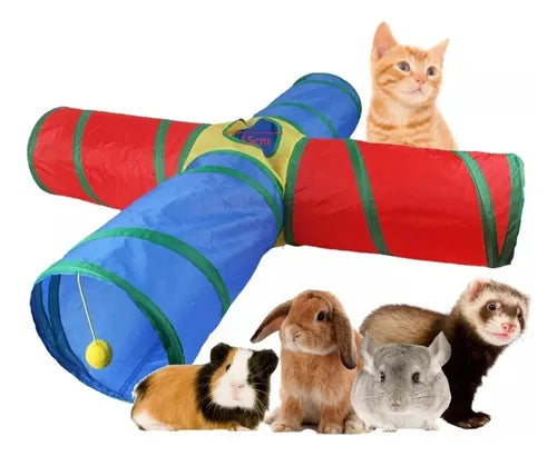 Super Tunel de 4 Vias con Juguete 25x46x46cm X