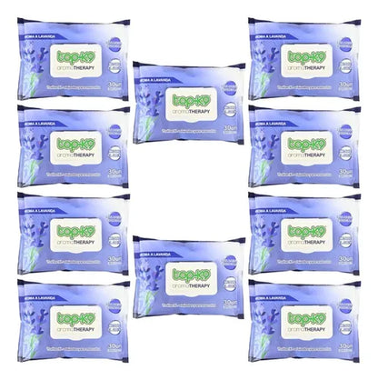 Toallitas Humedas Topk9 Aroma therapy 300u Xl 34x20cm (Lavanda)