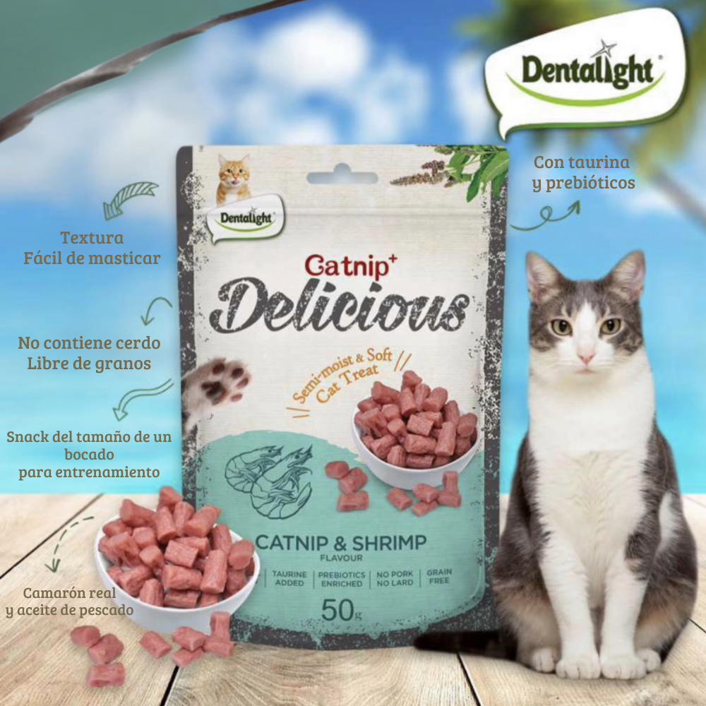 Cats Snack Delicius Catnip y Camaron 50g