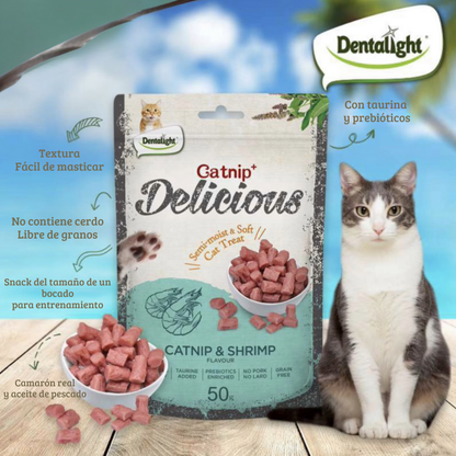 Cats Snack Delicius Catnip y Camaron 50g