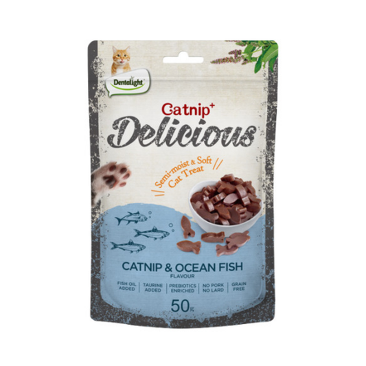 Cats Snack Delicius Catnip y Pescado 50g