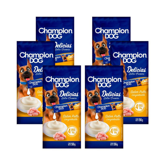 Champion Dog Snack Delicias Pollo Caja 6x56g